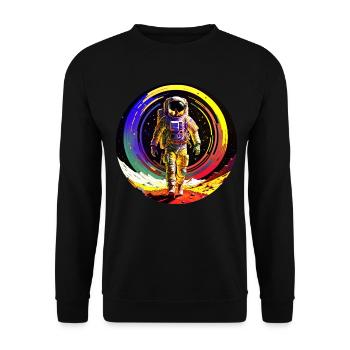 Space Walk 1969 - Unisex Sweatshirt - black - Front - Alina (178cm) & Michal (187cm)