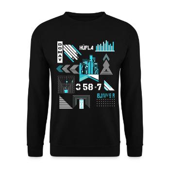 Urban streetwear shirt design for every occasion - Unisex Sweatshirt - black - Front - Alina (178cm) & Michal (187cm)