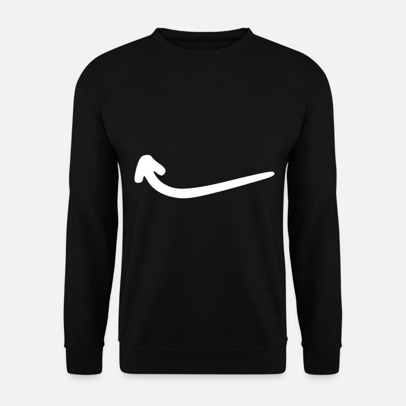Arrow drawing sketch white - Unisex Sweatshirt - black