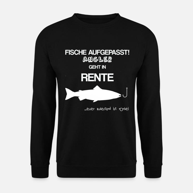 Geschenk Rente Abschied Kollegen Angler Fischen - Unisex Pullover - Schwarz