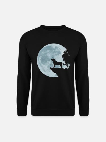 Mastiff Mastino Bullmastiff Mond Masti Geschenk - Unisex Pullover - Schwarz