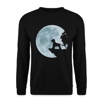 Schnauzer miniature cadeau de chien Schnauzer pleine lune - Sweat-shirt Unisexe - noir - Devant - Alina (178cm) & Michal (187cm)