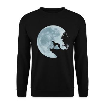 Whippet Greyhound Galgo Podenco Gift - Unisex Sweatshirt - black - Front - Alina (178cm) & Michal (187cm)