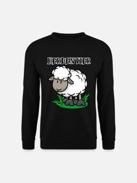 Cartoon "Herdentier" - Unisex Pullover - Schwarz