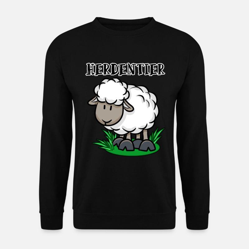 Cartoon "Herdentier" - Unisex Pullover - Schwarz