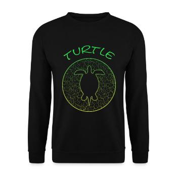 Turtle Schildkröte turtle Vintage - Unisex Pullover - Schwarz - Vorne - Alina (178cm) & Michal (187cm)