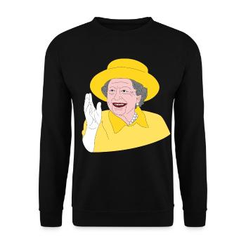 Elizabeth II - 70e anniversaire du trône - Chemise design - Sweat-shirt Unisexe - noir - Devant - Alina (178cm) & Michal (187cm)