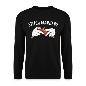 Marqueur de point? Tricot - Sweat-shirt Unisexe - noir - Devant - Alina (178cm) & Michal (187cm)