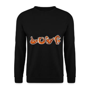 Love Yoga Fitness Tiger - Unisex Sweatshirt - black - Front - Alina (178cm) & Michal (187cm)