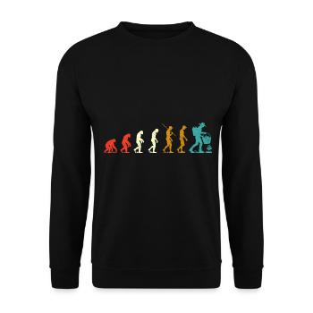 Evolution of morel mushrooms - Unisex Sweatshirt - black - Front - Alina (178cm) & Michal (187cm)