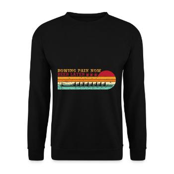 Rowing Water Sports Rowing Kayakers - Unisex Sweatshirt - black - Front - Alina (178cm) & Michal (187cm)