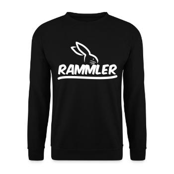 Osterhase Ostern Rammler Hase Anmache Hasen Motiv - Unisex Pullover - Schwarz - Vorne - Alina (178cm) & Michal (187cm)