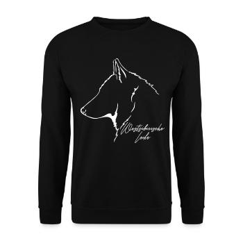 WESTSIBIRISCHE LAIKA Profil Hunde Hund Wilsigns - Unisex Pullover - Schwarz - Vorne - Alina (178cm) & Michal (187cm)