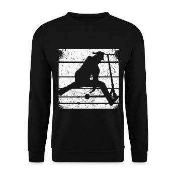 Stuntscooter Stunt Scooter Kick Tretroller Skater - Sweat-shirt Unisexe - noir - Devant - Alina (178cm) & Michal (187cm)