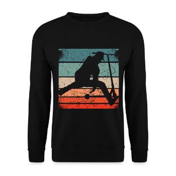 Stunt Scooter Kinder Tretroller Zubehör Roller Fun - Unisex Pullover - Schwarz - Vorne - Alina (178cm) & Michal (187cm)