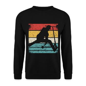 Stunt Scooter Enfants Stuntscooter Rétro Vintage - Sweat-shirt Unisexe - noir - Devant - Alina (178cm) & Michal (187cm)