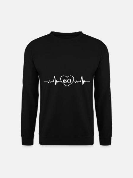 60. Geburtstag Herz 60 - Unisex Pullover - Schwarz