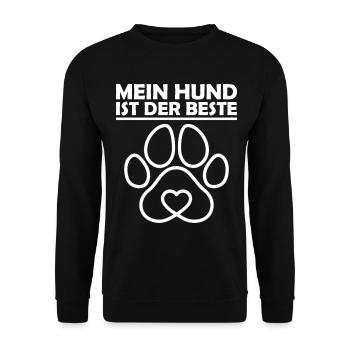 Mein Hund ist der Beste - Unisex Pullover - Schwarz - Vorne - Alina (178cm) & Michal (187cm)