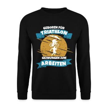 Triathlon - Unisex Pullover - Schwarz - Vorne - Alina (178cm) & Michal (187cm)
