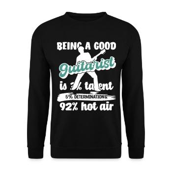 Guitarist - Unisex Sweatshirt - black - Front - Alina (178cm) & Michal (187cm)