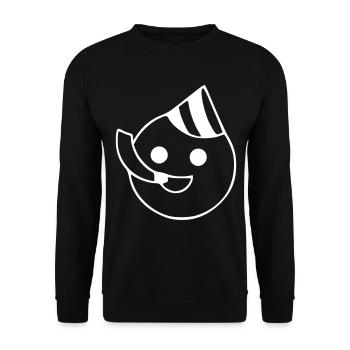 Emoji Sketch Party blanc - Sweat-shirt Unisexe - noir - Devant - Alina (178cm) & Michal (187cm)