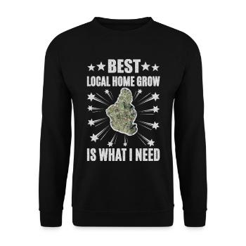 Stoner Home Grow - Unisex Sweatshirt - black - Front - Alina (178cm) & Michal (187cm)