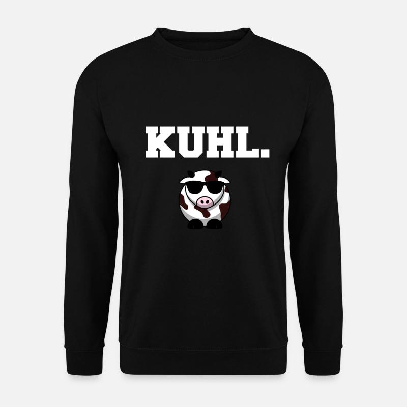Kuhl lustiges Kuh Motiv Schwarz - Unisex Pullover - Schwarz