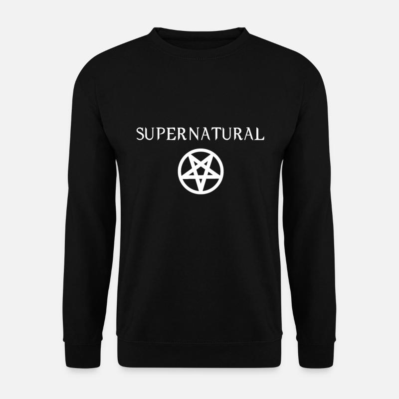 Supernatural Pentagram Motiv Black - Unisex Pullover - Schwarz