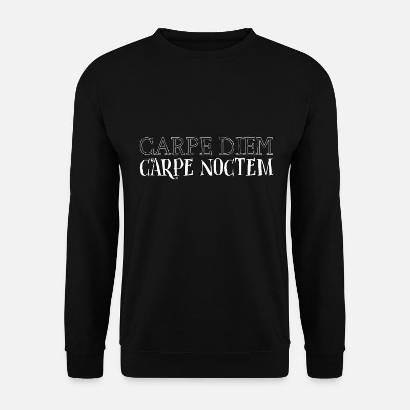Carpe Diem Carpe Noctem Motiv 2 - Unisex Pullover - Schwarz