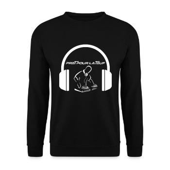 Prêt pour la teuf !! - Sweat-shirt Unisexe - noir - Devant - Alina (178cm) & Michal (187cm)