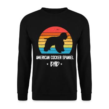 Cocker Spaniel américain - Sweat-shirt Unisexe - noir - Devant - Alina (178cm) & Michal (187cm)