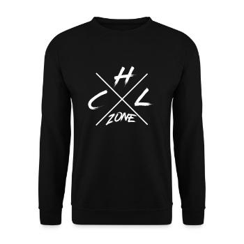 Chiller Chillen Chillig Chillzone Chill Gift - Unisex Sweatshirt - black - Front - Alina (178cm) & Michal (187cm)