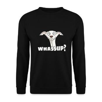 Lévrier whassup? cadeau drôle Galgo Espanol - Sweat-shirt Unisexe - noir - Devant - Alina (178cm) & Michal (187cm)