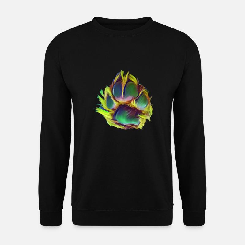 Hundepfote, Pfote, dackelfieber, Kunst - Unisex Pullover - Schwarz