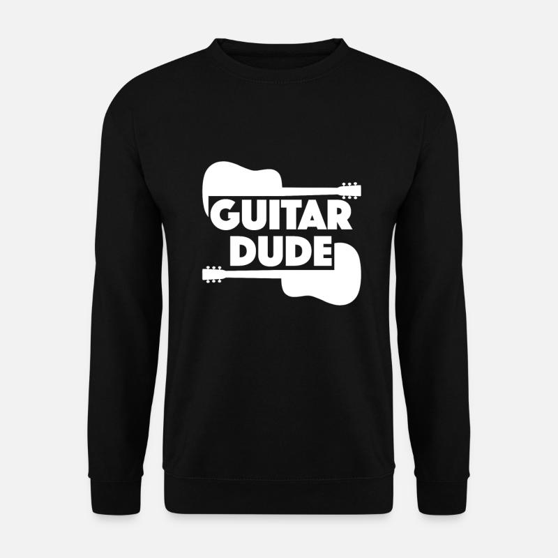 Akustik Gitarre Rock Blues Jazz Musiker Geschenk - Unisex Pullover - Schwarz