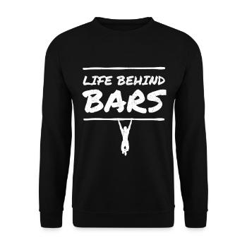 Calisthenics Bar Street Workout Muscle Up Gift - Unisex Sweatshirt - black - Front - Alina (178cm) & Michal (187cm)