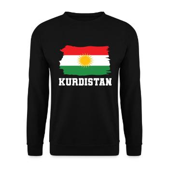 Kurdistan Kurdish Flag Kurd Kurdish Her Biji - Unisex Sweatshirt - black - Front - Alina (178cm) & Michal (187cm)