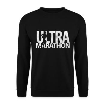 Ultramarathon 100 Kilometer Ultralaufen Geschenk - Unisex Pullover - Schwarz - Vorne - Alina (178cm) & Michal (187cm)