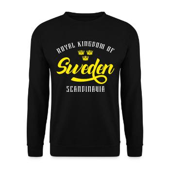 Königreich Schweden Skandinavien - Unisex Pullover - Schwarz - Vorne - Alina (178cm) & Michal (187cm)