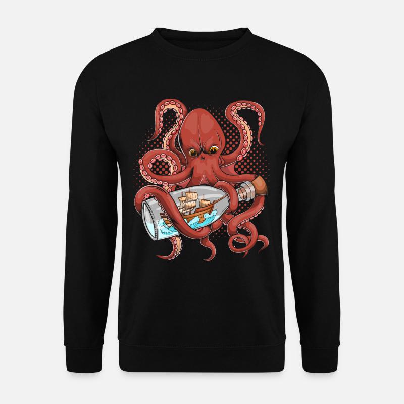 Oktopus Tentakel Kraken - Unisex Pullover - Schwarz