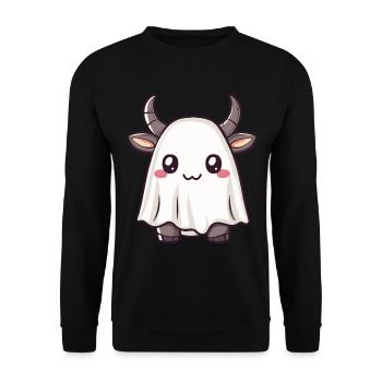 Bull Halloween Comic Fantôme - Sweat-shirt Unisexe - noir - Devant - Alina (178cm) & Michal (187cm)