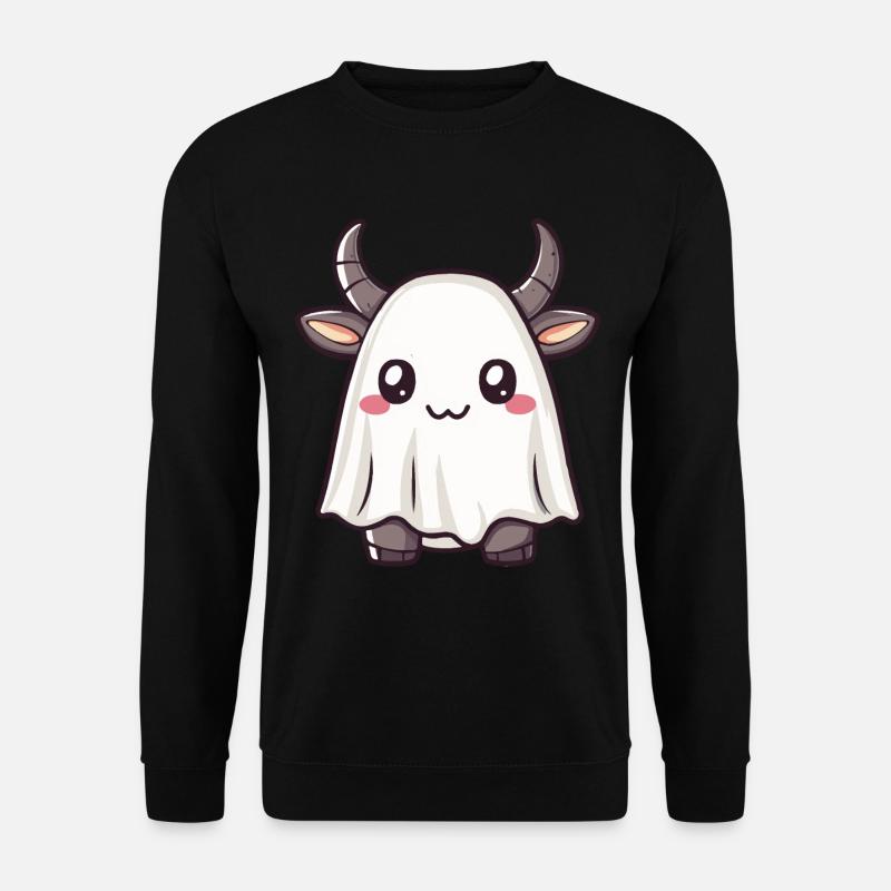 Bull Halloween Comic Ghost - Unisex Sweatshirt - black