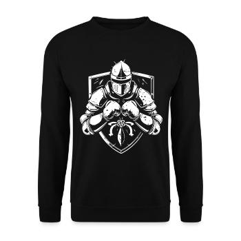 Knight Boxer Fighter - Unisex Sweatshirt - black - Front - Alina (178cm) & Michal (187cm)