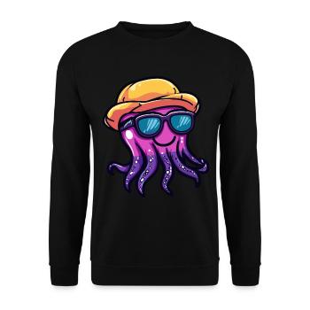 Méduse Funny Summer - Sweat-shirt Unisexe - noir - Devant - Alina (178cm) & Michal (187cm)