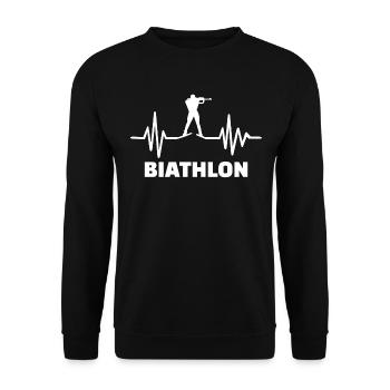 heartbeat biathlon - Sweat-shirt Unisexe - noir - Devant - Alina (178cm) & Michal (187cm)