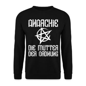 113 Anarchie La Mère de l’Ordre Étoile - Sweat-shirt Unisexe - noir - Devant - Alina (178cm) & Michal (187cm)