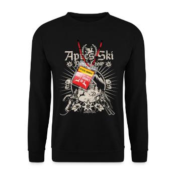 Apres Ski Party Crew - Unisex Pullover - Schwarz - Vorne - Alina (178cm) & Michal (187cm)