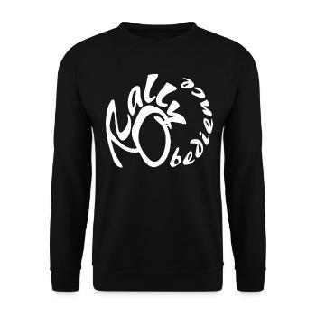 Conception d'obéissance de rallye pour le sport canin avec chien - Sweat-shirt Unisexe - noir - Devant - Alina (178cm) & Michal (187cm)