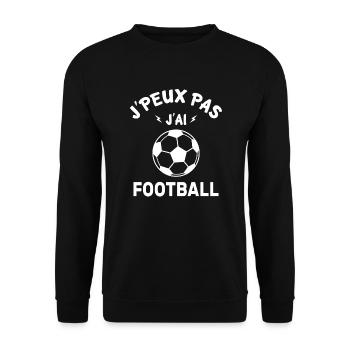 J'peux pas j'ai football - Sweat-shirt Unisexe - noir - Devant - Alina (178cm) & Michal (187cm)