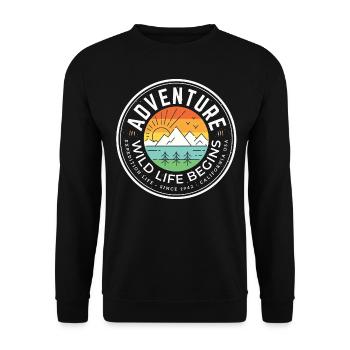 Adventure - Unisex Sweatshirt - black - Front - Alina (178cm) & Michal (187cm)